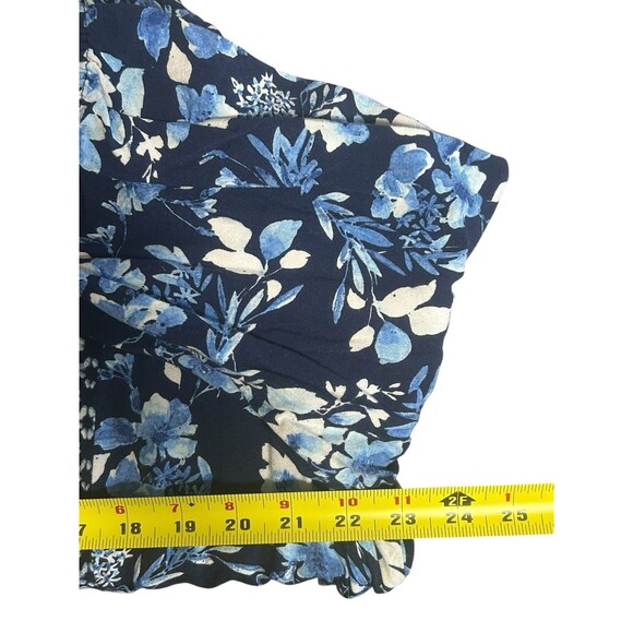 Cottagecore Prairiecore Woman Within Womens Floral Midi Dress Size 22W Blue Boho - Picture 5 of 6